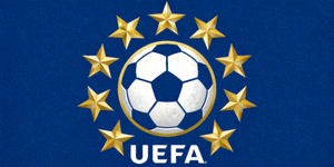 欧洲足球协会联盟UEFA标志 - 星形与足球图案